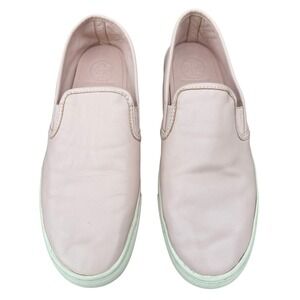 Tory Burch Women's Max‎ Leather Slip On Sneakers Size 9.5 Pink Casual Shoes